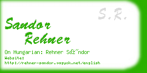 sandor rehner business card